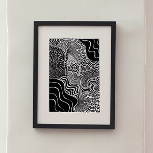 Abstract pattern art original drawing